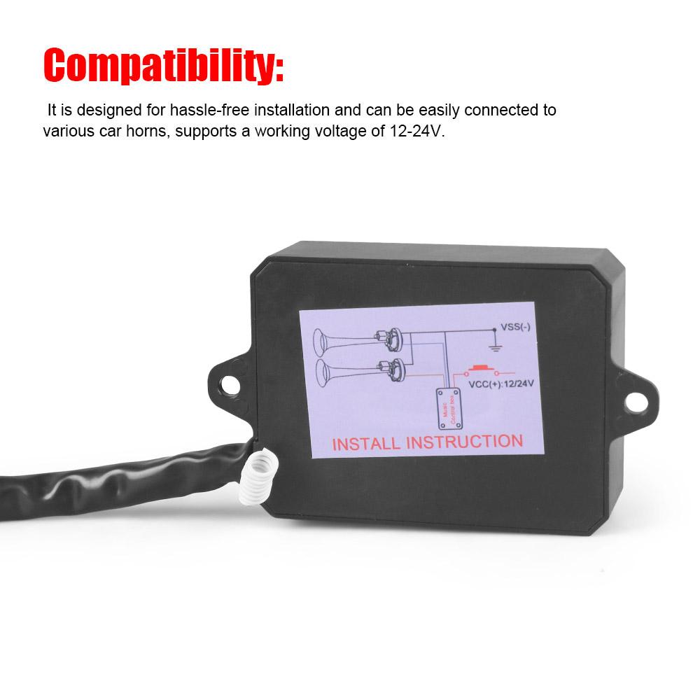 12V-24V 12 Sound Musical Electronic Horn Controller 3+ Pro Horn Speaker Sound Control Unit With Remote Control