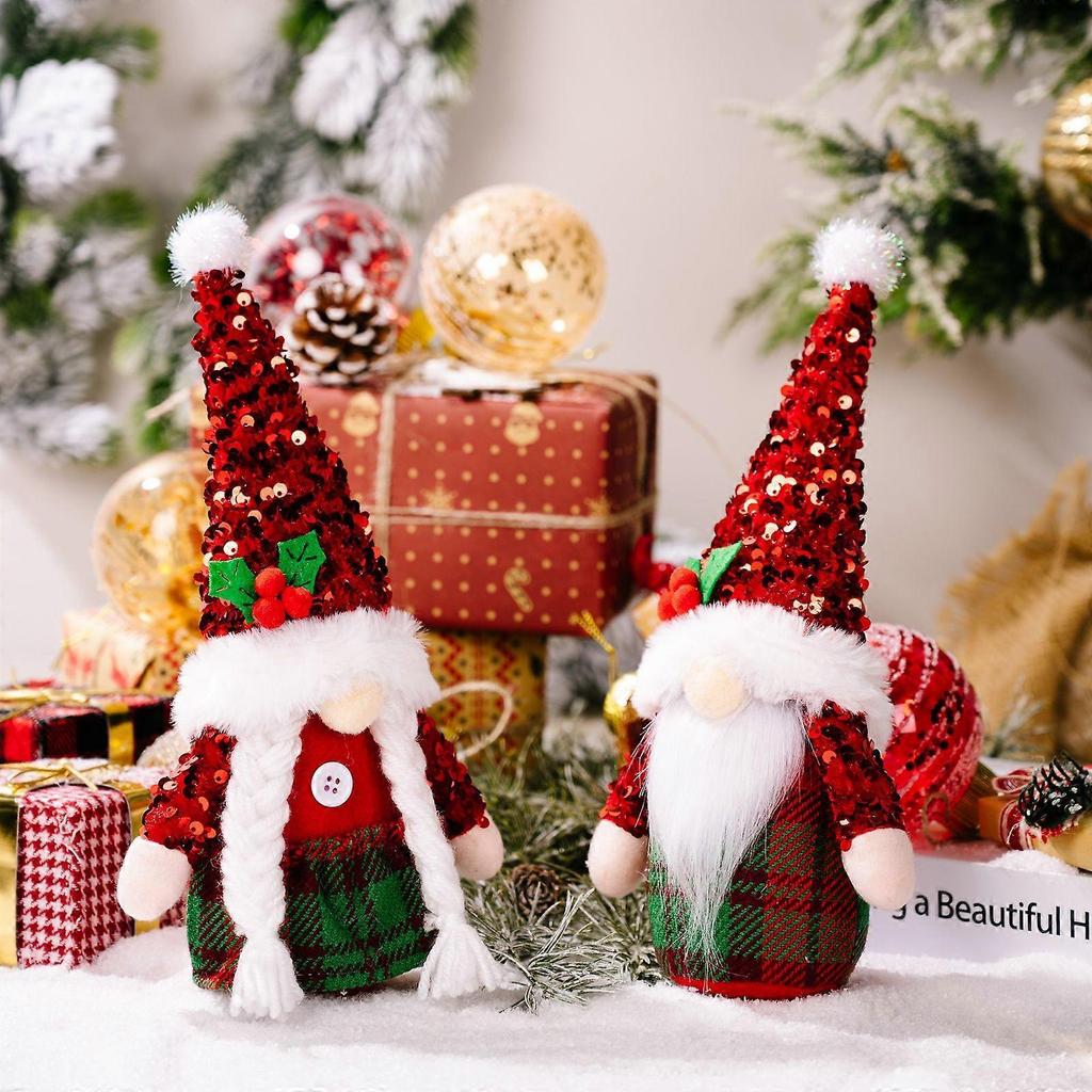 Christmas Gnome Plush Santa Doll Xmas Gonk Dwarf Elf Decorations Gifts for Kids