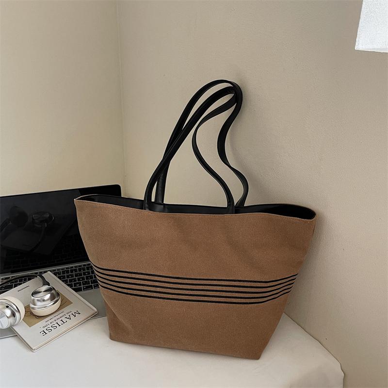 Canvas Bag Large Capacity Women's Shoulder Bag Commuter Tote Bag