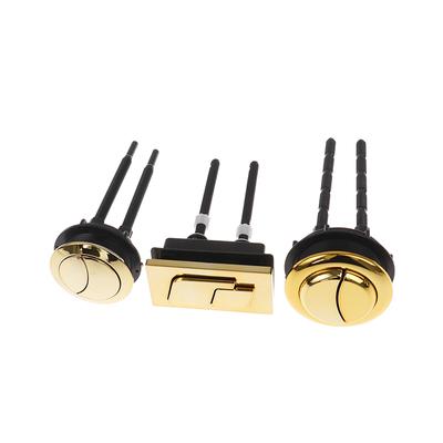 Caixa de Descarga Dupla Vaso Sanitário Dourado Botão 48Mm/58Mm Formato Redondo Botões de Pressão para Vaso Sanitário