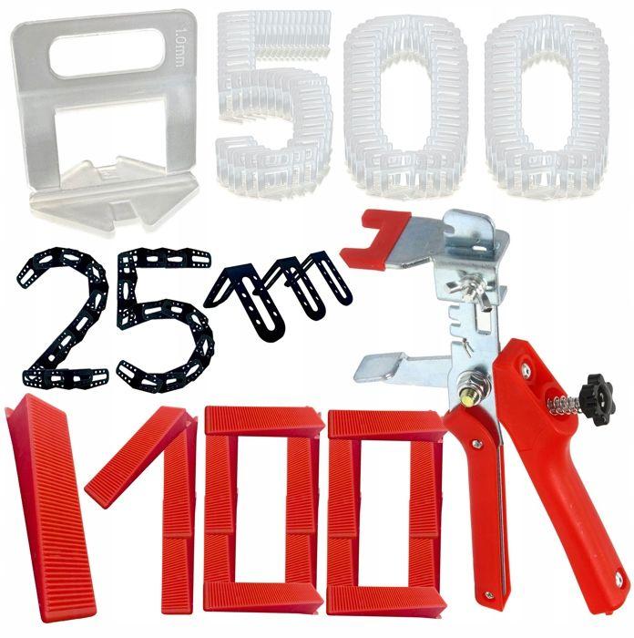 Kit de nivellement carrelage - Sans marque - 500 clips 100 cales 25 angles pince - Pose facile rapide