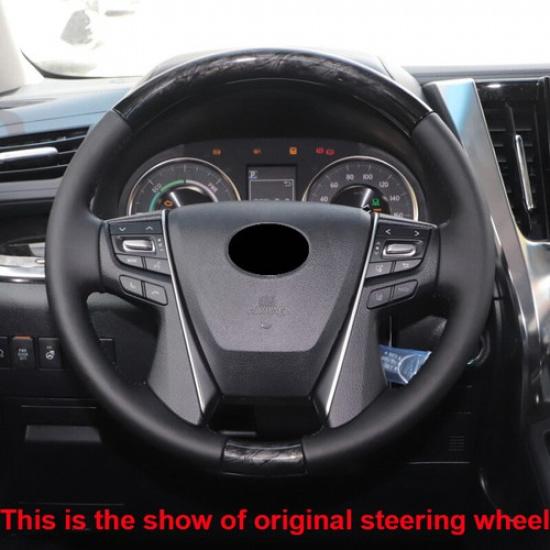 Hand Sewing Car Steering Wheel Cover For Toyota Alphard VELLFIRE 30 2016 -