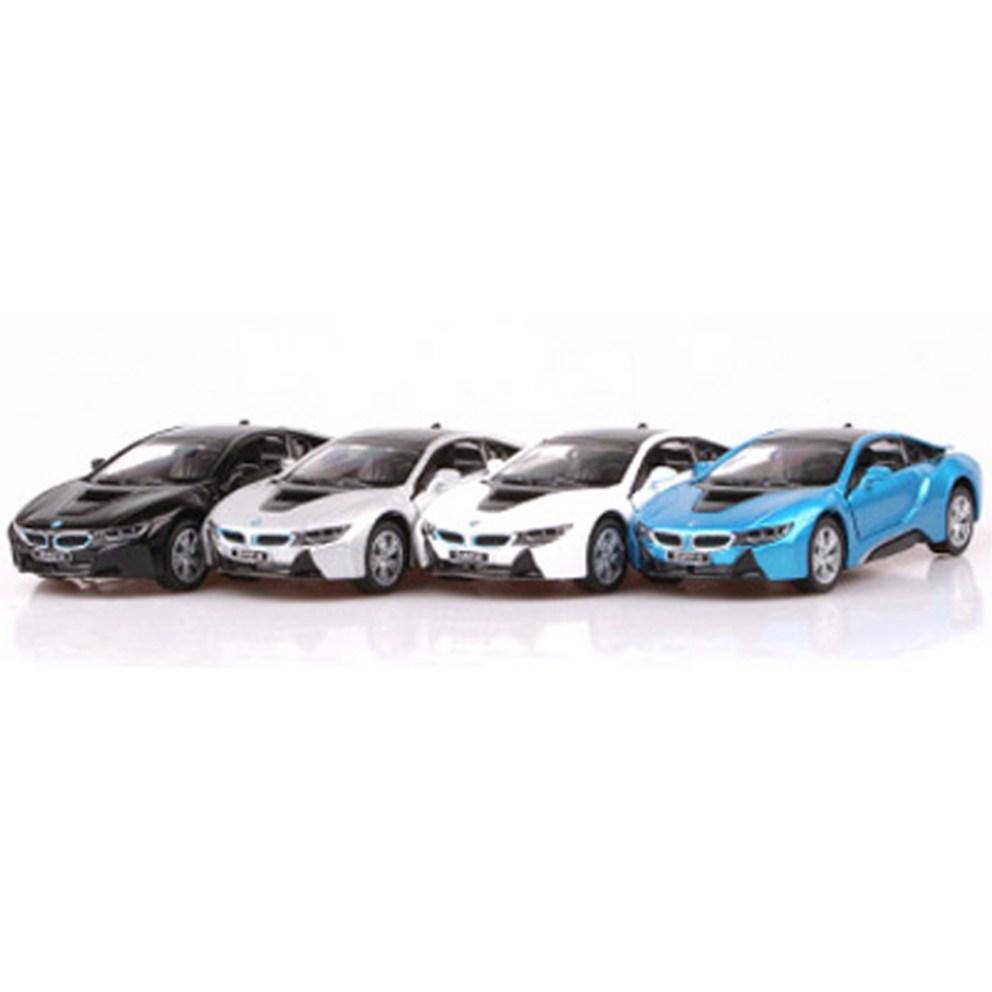 Kinsmart BMW i8 støpt pull-back lekebil