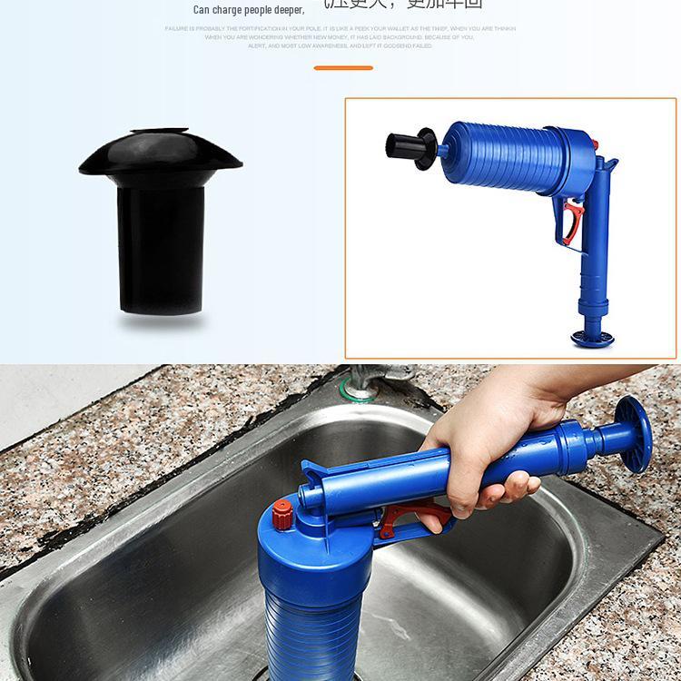 High-Pressure Toilet Plunger & Drain Cleaner Tool