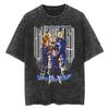 Unisex Oversized Washed Dragon Ball Anime Parentchild Tshirt Man Women Short Sleeve Streetwear Loose Casual Summer Yk