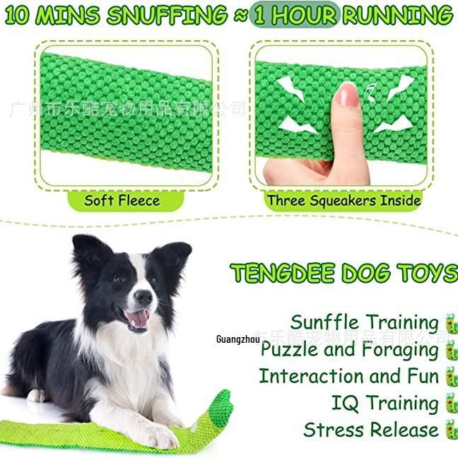 Squeaky Plush Teething Dog Toy - Durable & Interactive for Self-Entertainment