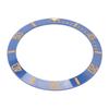 Watch Bezels Inserts Blue Circle with Gold Words Ceramics Watch Dial Bezel Ring for Replacements
