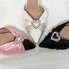 Love Diamond-Bow High Heels 2025 New French Socialite Style Pointy Thin Heel Hollow Toe Sandals