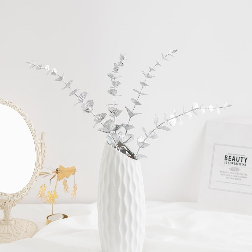 10/20/50pcs Artificial Eucalyptus Leaves Fake Plants Vase Home Table Party Wedding Decoration Outdoor Garden Christmas