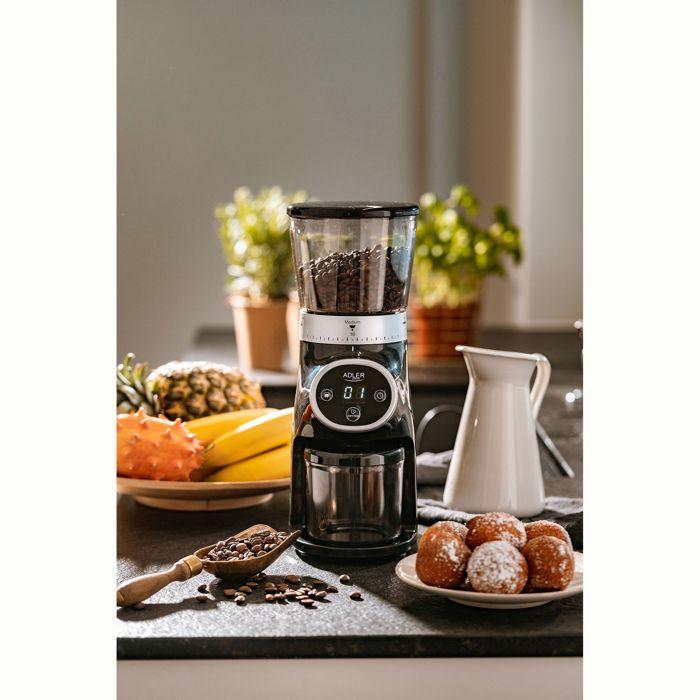 Moulin À Café Professionnel, Meules En Acier, 31 Réglages De Mouture, Café 90g/m Adler AD4450 300W Noir 03236