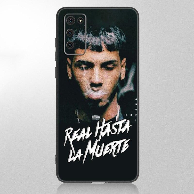 Custodia Rapper Anuel aa Ozuna per Samsung Galaxy A12 A02S A22 A32 A52 A72 A71 A51 A41 A31 A21 A11 A50 A70 A10S A20S Cover Nera