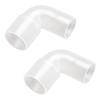 CPAP Hose Elbow Connectors with Clear PVC 90-Degree Design for Redirecting a Breathing Tube Connection at a Right Angle