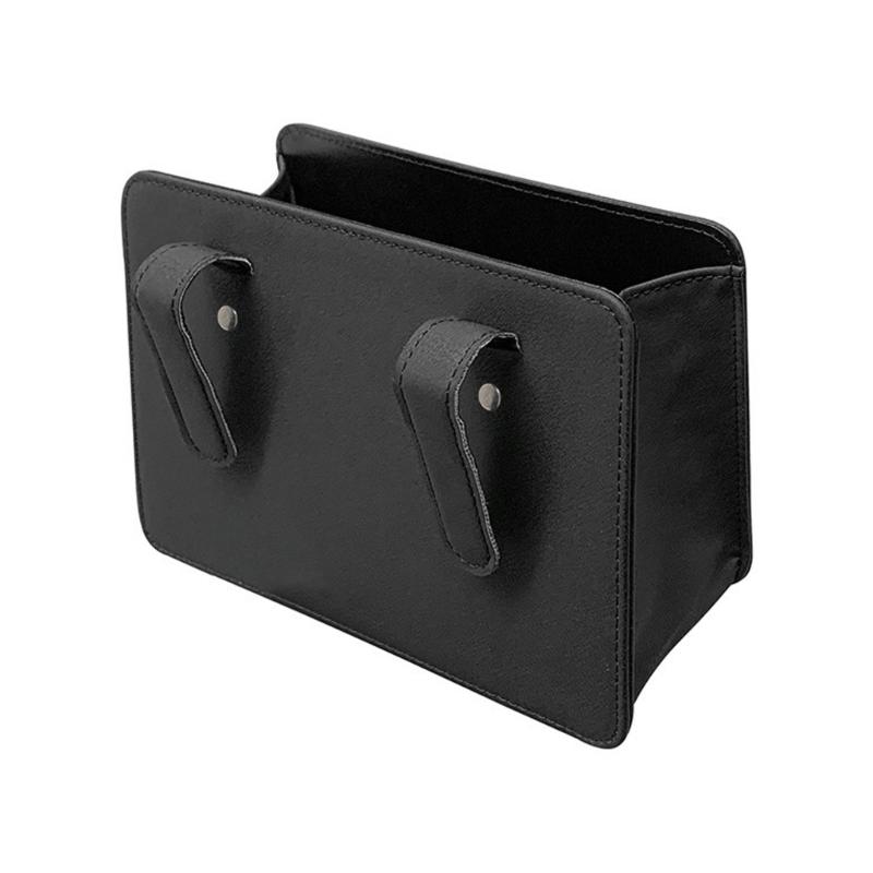Leather Automotive Trash Can Dust Bin With Leakproof And Easy Clean Features For Car Cabin Organization Quick Install