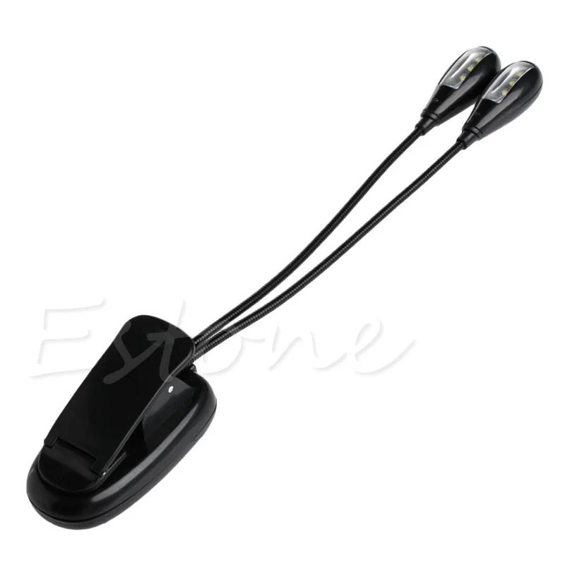 New Bright and Versatile Dual Desk Clip-on Light with 8 LED Flexible Gooseneck - Easy to Use, Ideal for Multiple Purposes