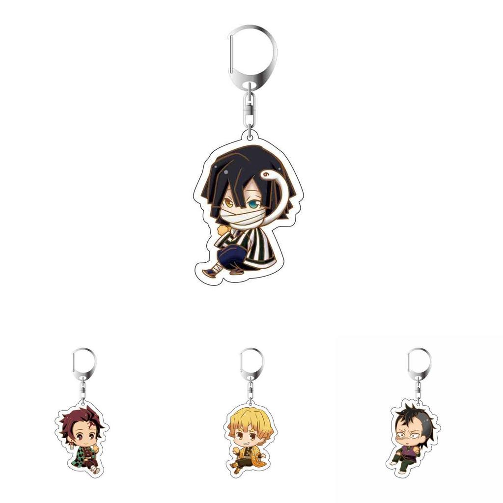 Immersive Demon Slayer Anime Cartoon Character Acrylic Keychain Bag Pendant Accessories Perfect Gift