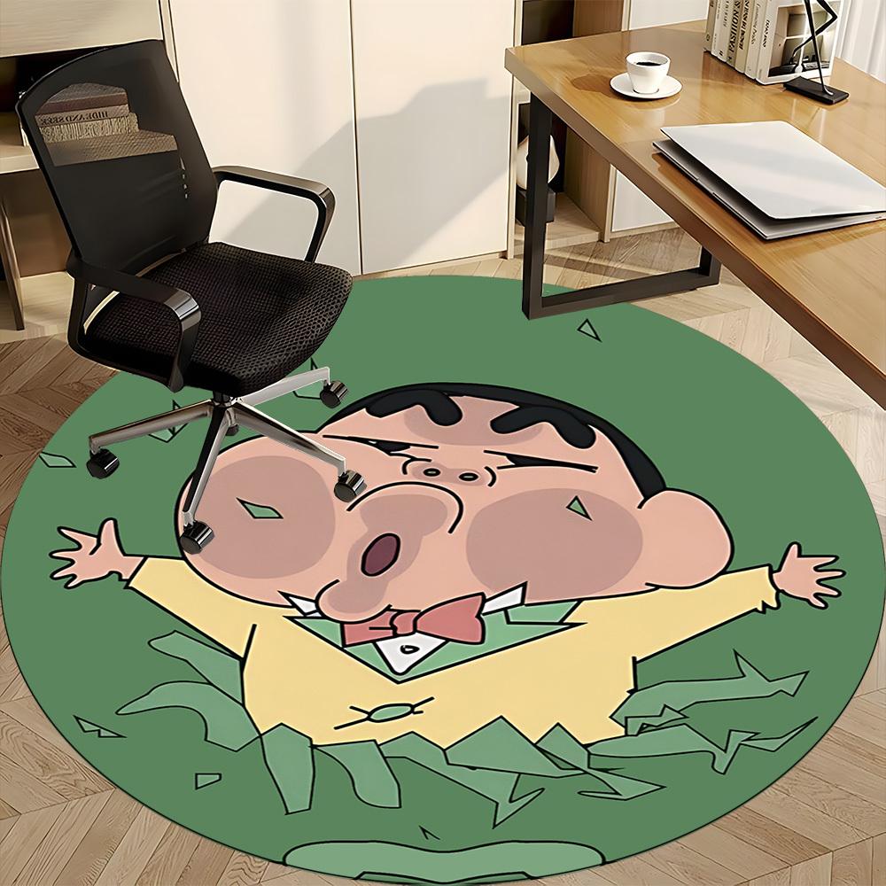 1pc Crayon Shin-chan Office Round Area Rug, Under Office Chairs Bedroom Living Room Home Decor a1022147