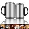 Travel Lid Thermal Double Walled Stainless Steel Coffee Mug Water Bottle Vacuum Flask Tea Cup