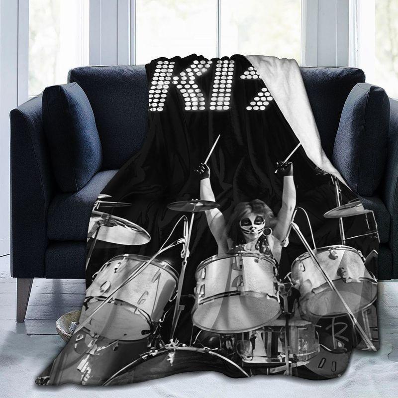 KISS Rock Band Pătură imprimată 3d Pătură de flanel Pătură super moale din lână Pătură caldă pentru dormitor, canapea, canapea, cadouri