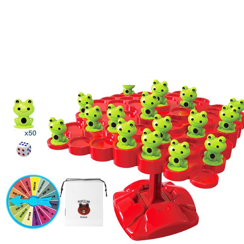Montessori Math Toy Balancing Board Puzzle For Children Frog Balance Tree Educational Parent-child Interaction Tabletop Game Toy