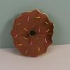 Dog Plush Donut Toy Interactive Squeaky Dog Chew Toy Stuffed Donut Puppy Teething Toy Relieves Boredom for Small Medium Dogs