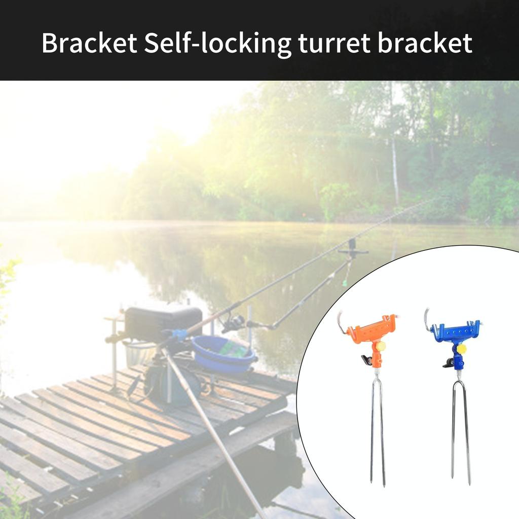 Metal Fishings Rod Holder 360Degree Adjustable Fixed Rack Self Locking Fishings Poles Stand Equipment for Ground Beach