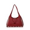 Fashionable Hasp PU Sweet Large Capacity Shoulder Bags for Women 2026 High Quality Rivets Sense of Luxury Commute Style Tote Bag