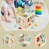 Activity Cube Bead Maze Rotating Gear Educational Portable Sensory Toy Kids Play for