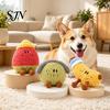 Plush Toys for Pets To Bite Fruit Dog Toy with Bell, Squeaky Interactive Chew Toy, Durable Cats Soft Stuffed Small Medium Dogs Biting