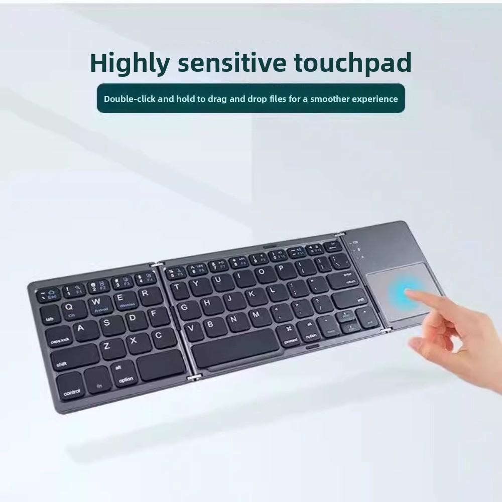 Bluetooth Keyboard Triple Folding Keyboard Is Suitable for iPad, Business Office Mini Mobile Phone Tablet Keyboard, Suitable for All Systems