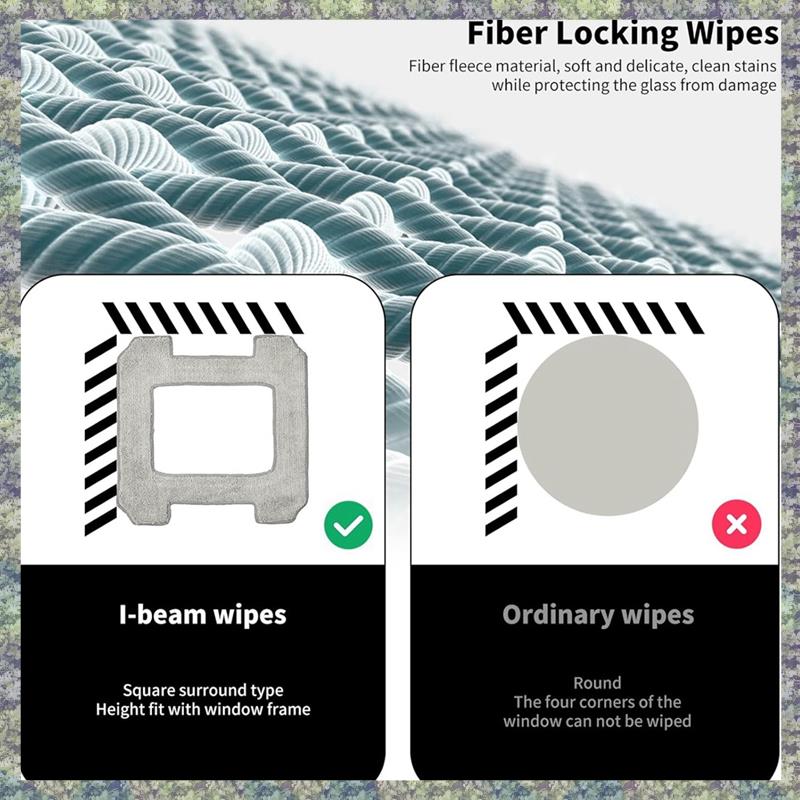 WON 16 Pack Cleaning Pads For Ecovacs Winbot W1/W1 Pro, Microfiber Cleaning Cloths Spare Parts