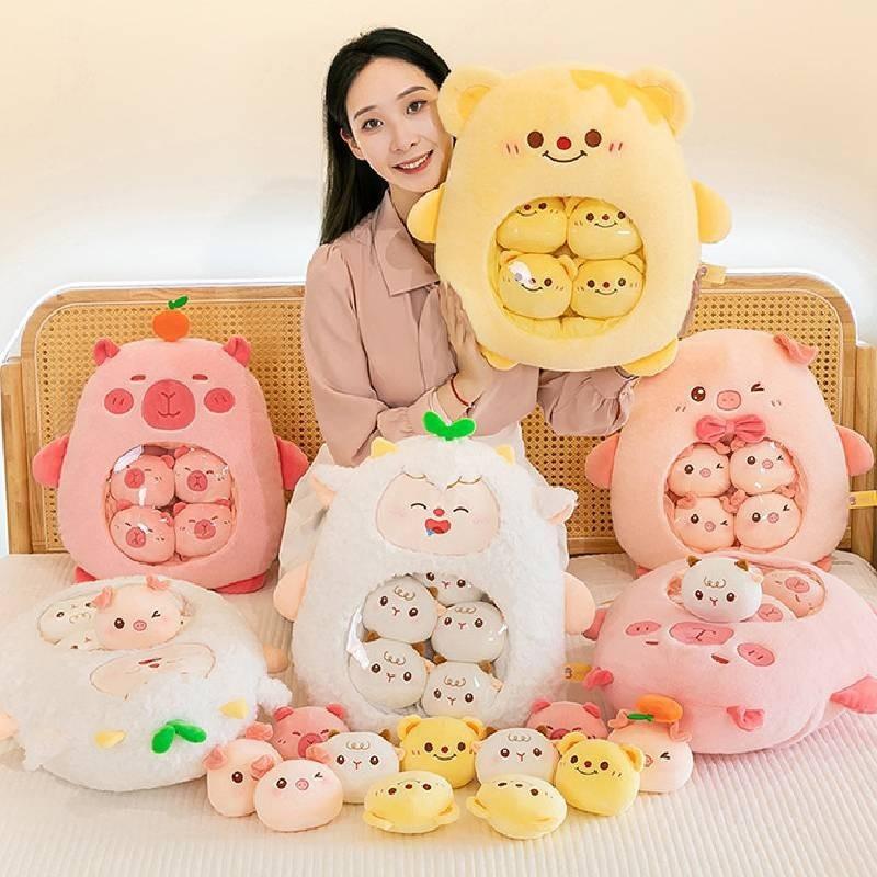 Adorable Capybara Plush Toy Soft Stuffed Animal Cushion For Kids And Office Use