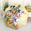 1pc Mickey, MinnieDesign Automatic Open/close Folding Umbrella - Compact Travel Umbrella, Heavy-Duty 8-Rib Construction