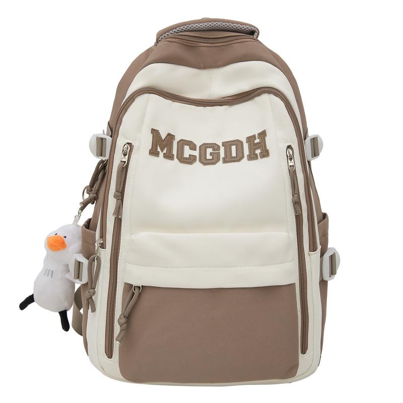 New American Retro Fashion Backpack Trend Letter Student Schoolbag Simple Versatile Large Capacity Campus Backpack