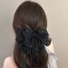 Polka Dot Bow Claw Clip: Elegant Women's Hair Accessory