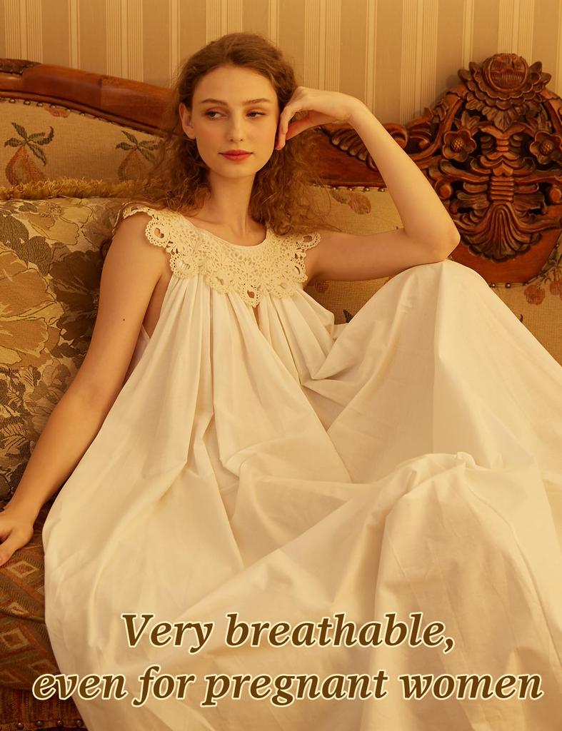 BEAUTELICATE Cotton Winter Women's Nightgown, Pajamas, Loungewear, Dress, Maternity, Spring, Summer, Autumn,