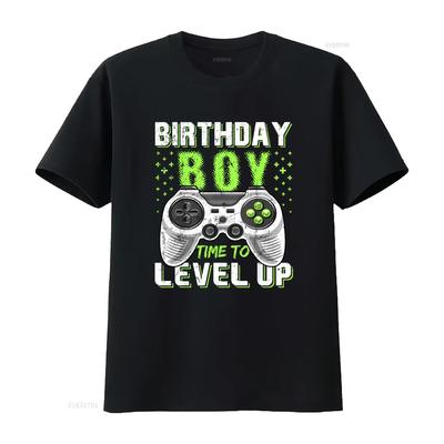 Birthday Boy Time To Level Up Video Game Boys T Shirt Sweat 12192 Vintage Versatile Top For Everyday Wear Casual Stylish