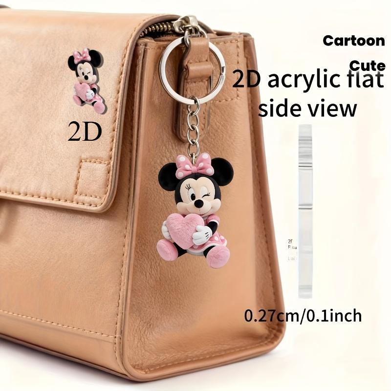 Disney Minnie Acrylic Keychain, Cute Design Backpack Accessories Valentine's Day Thanksgiving Birthday Party Daily Use Handbag