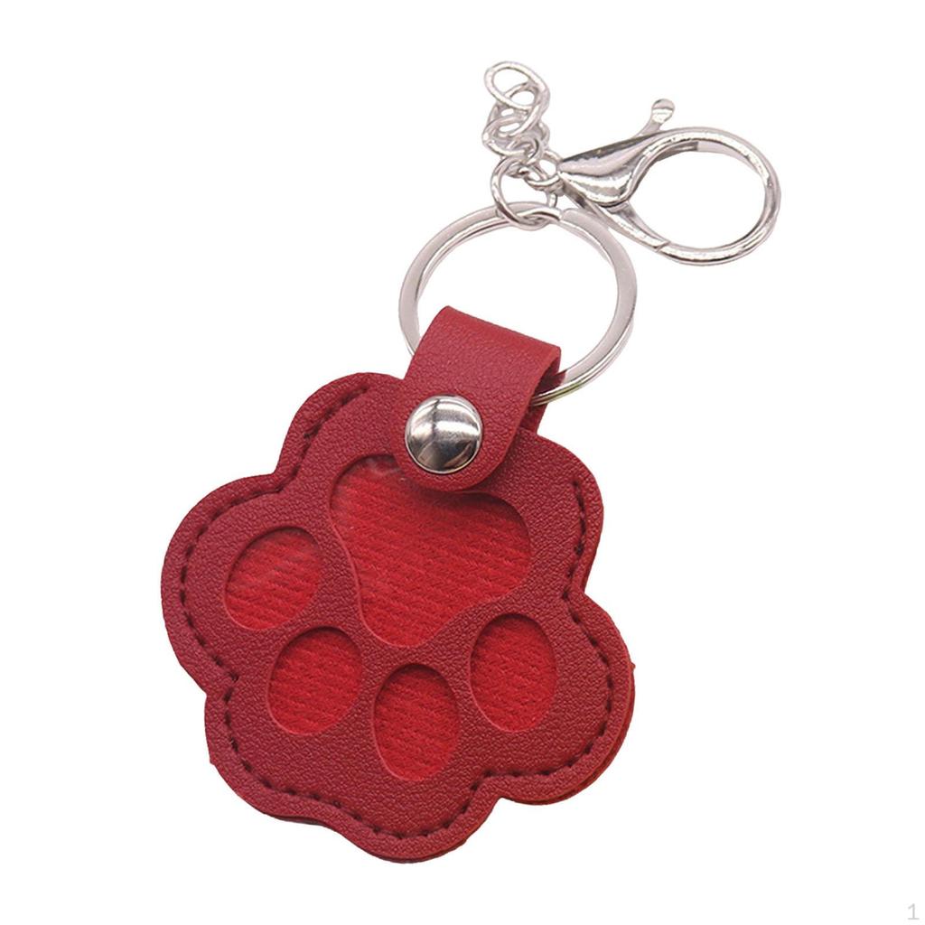 Cat Paw Keychain As Pet Hair Storage, Leather Bag Charm for Purse Accessories