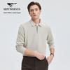 Men's Jacquard Long-Sleeve Polo Shirt