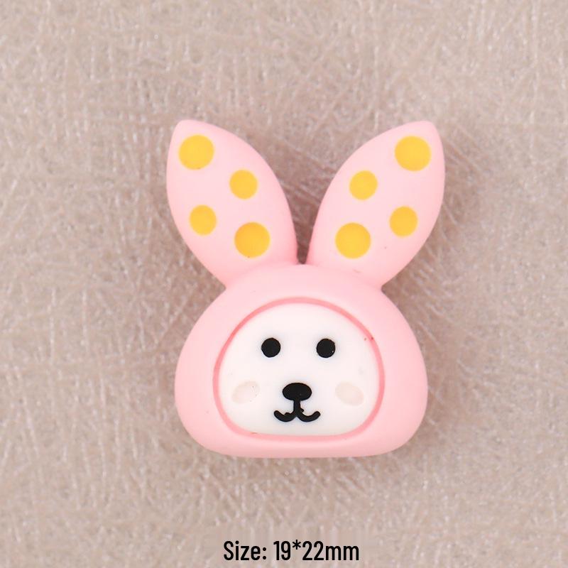 Cartoon Animal Resin DIY Ornament Accessories: Hair Clip, Water Cup, Phone Case, Car Decoration Sticker