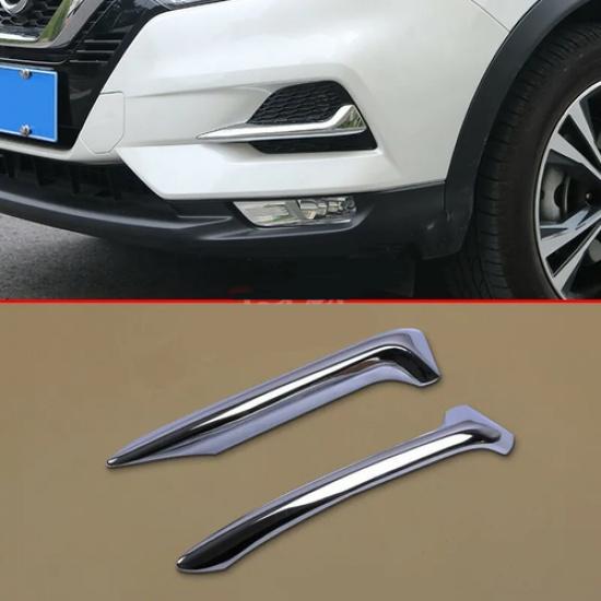 Chrome Front Fog Light Cover Trims For Nissan Rogue Sport - Accessories