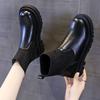 British Style Socks Boots Women's Flat Bottom 2025 Spring and Autumn New Versatile One-pedal Lazy Chelsea Short Boots Short Tube