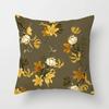 Yellow Flower Pillowcase Office Living Room Home Pillowcase Car Ornaments