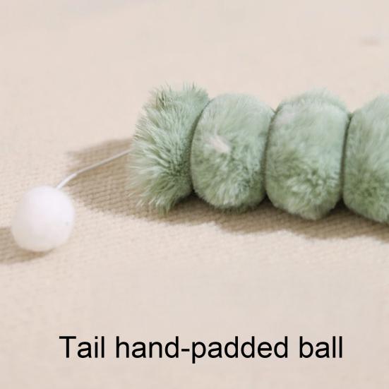 Cat Plush Toy Catnip Inside Cute Fuzzy Caterpillar Pillow Kick Stick Soft Cat Chew Toy for Indoor Kittens Play Exercise Boredom Relief