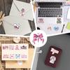 50 stuks Roze Strik Verpleegster Stickers Stethoscoop Naald DIY Decoratie voor Boek Envelop Telefoon Computer Leuke Doodle Stickers