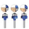 1/3PC 8mm Shank Woodworking Milling Cutter R1mm R2mm R3mm Trimming Knife Edge Trimmer 4 Teeth Wood Router Bit