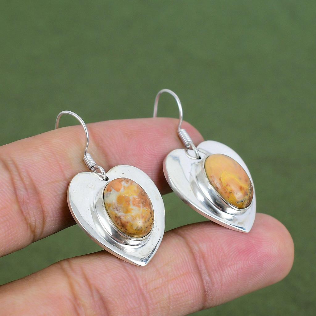 Maligano Jasper Earring 925 Sterling Silver Earring Elegant Jewelry Handmade Gemstone Earring Silver Jewelry Wedding Gifts Designer Earring