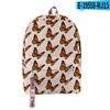 Cartoon Youthful School Bags Unisex Funny Butterfly Travel Bags 3D Print Oxford Waterproof Notebook Shoulder Backpacks