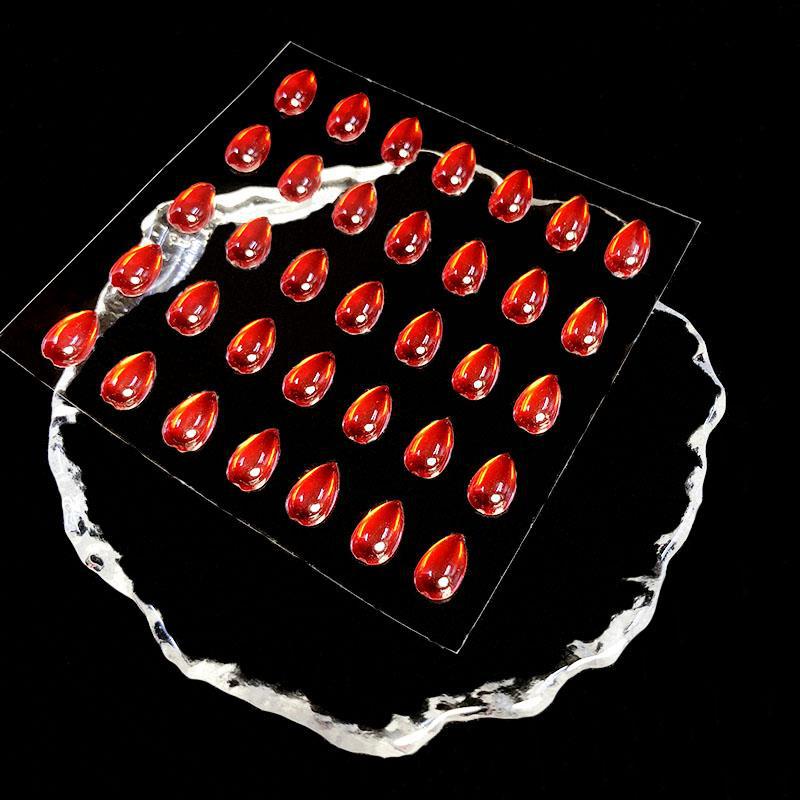 1pc Disposable Rhinestones Sticker Red Face EyeTeardrop Makeup Crystal Tattoo Sticker Children's Stage Show Face Eyes Decoration