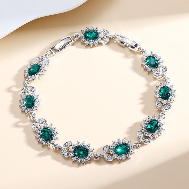 Personalisierte Trendige Modische Damen Einfaches Eingelegtes Zirkon Armband Leichter Luxus Vielseitiger Schmuck